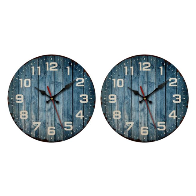 mmirethe Unique Style Round Wall Clock Timeless For Any Space Durable Construction Decorative Wall Clock As Shown type 10 2Set