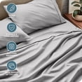 thumbnail image 4 of Bare Home Premium 1800 Collection 4-Piece Bed Sheet Set, California King, Light Gray, 4 of 10