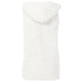 thumbnail image 4 of PVCS Women Solid Pocket Color Jacket Plush Sleeveless Lapel Vest Loose Coat Top, 4 of 5