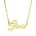 thumbnail image 1 of KISPER 18K Gold Plated Stainless Steel Personalized Name Pendant Necklace, Gloria, 1 of 6