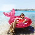 thumbnail image 1 of Inflatable Mermaid Pool Float  Ring Pool Float  Swimming Tubes Mermaid Tail  Pool Inner Tubes Beach Water Mermaid Float for Pool Kids Beach Water Party, 1 of 6