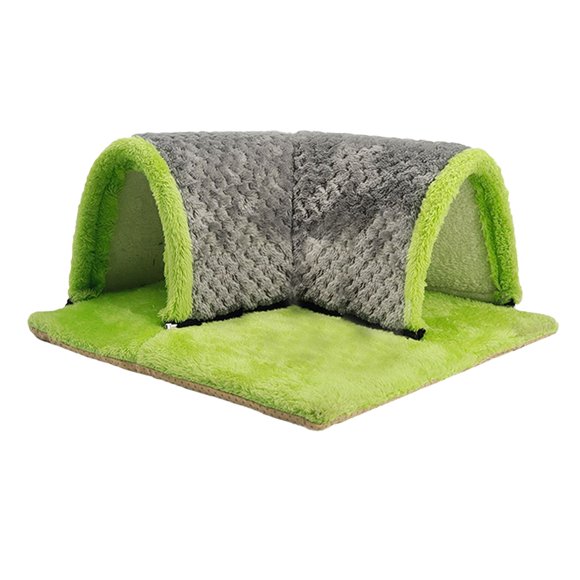 QualitChoice Tunnels pour Cochon d'Inde Tunnel Unique pour Hamster Coussin Amovible Sûr Confortable Accessoires pour Hamster Gris