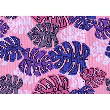 Ahgly Company Indoor Rectangle Patterned Bright Purple Area Rugs, 3' x 5'