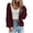 Wine, variant on hoksml Women's Chunky Knit Cardigan Short Button Down Open Front Sweater Oversized Long Sleeve Cozy Cover-Up Ladies Outwear