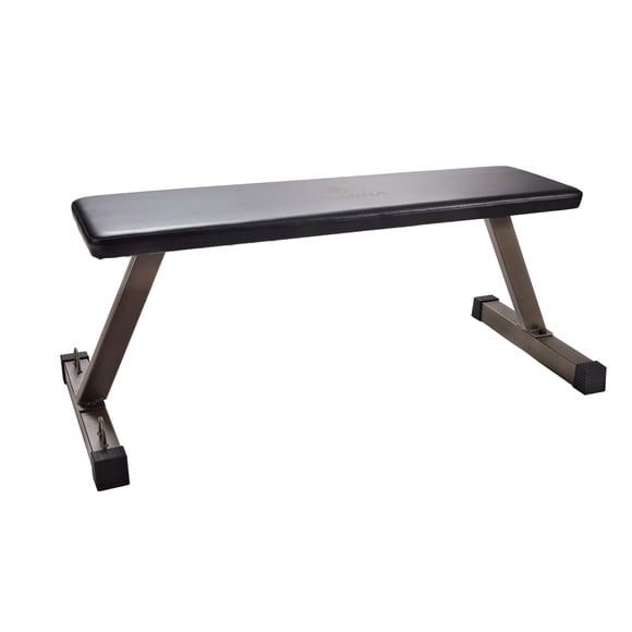 HolaHatha 300 Pound Capacity Foam Padded Barbell Bench w/Steel Frame, Black