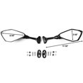 thumbnail image 4 of Krator Universal Black Motorcycle Mirrors Compatible with Kawasaki ZR1000 ZR1200 ZRX, 4 of 4