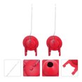 thumbnail image 1 of IFANLANDOR 2 Pcs Clapet de Toilette Plat Circulaire Rouge en Caoutchouc Remplacement de Clapet de Réservoir de Toilette pour Directeurs d'Hôtel, 1 of 7