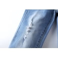 thumbnail image 4 of KIDSCOOL SPACE Little Girl Boy Ripped Denim Cute Slim Pants Jean Overalls 12M, 4 of 5