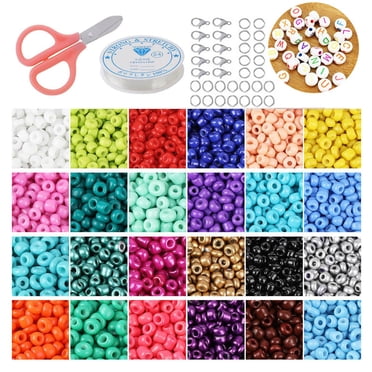 EGNMCR Room Decor Home Decor 24 Color Glass Rice Bead Bracelet Necklace Accessories Puzzle Beaded Glass rice beads