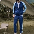 thumbnail image 1 of Miqool Mens Track Suits 2 Piece Sets Color Block Running Athletic Sweatsuits Casual Long Sleeve Full Zip Up Jacket and Sweatpants Sports Jogging Suits Sets, 1 of 4