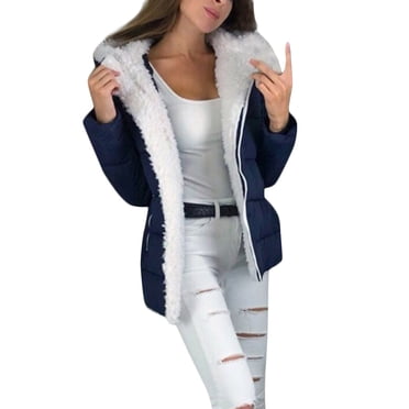 Manteaux d'Hiver Longs pour Femmes Mode Femmes Manteaux d'Hiver Épaissis Manches Longues Veste Chaude Manteau d'Extérieur Manteau à Fermeture Éclair