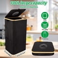 thumbnail image 2 of GBACHOOSE 26 Gallon Recycling Bins for Kitchen, 100L Indoor Recycle Bins with Lid with 1 Removeable Reusable Inner Bags for Bottle Can Plastics Stickers(Black), 2 of 7