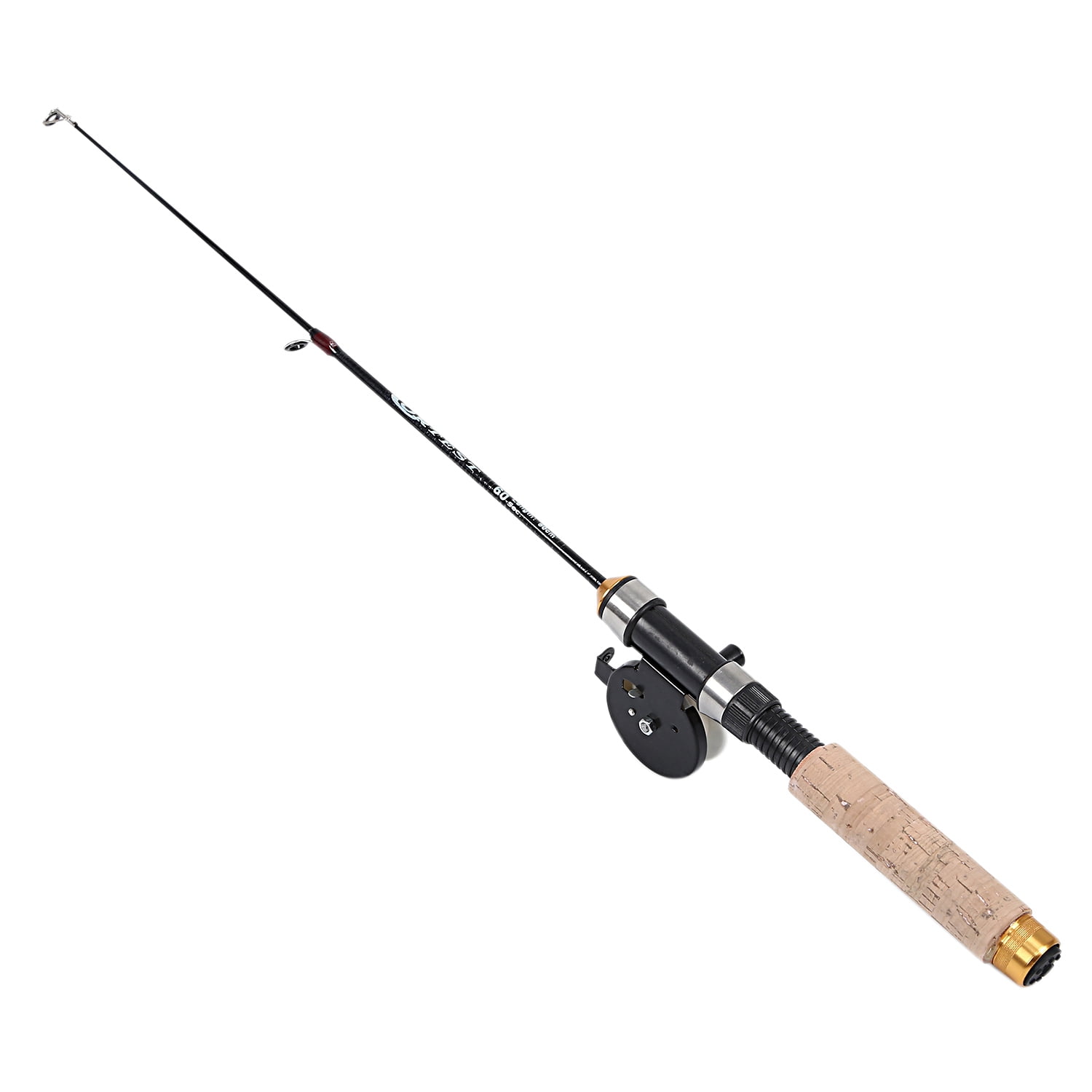 Winter Ice Fishing Rods Fishing Reels New Fishing Rods Rod Combo Pen Pole Lures Tackle Spinning Casting Hard Rod,1*Fishing Rod 1*Fishing Wheel,black & wood color