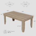 thumbnail image 2 of 63" Rectangular Dining Table with Scratch-Resistant Laminate Top, Sturdy Kitchen Table for 6 with Adjustable Leveling Feet, Easy Assembly，Chair not included, 2 of 8
