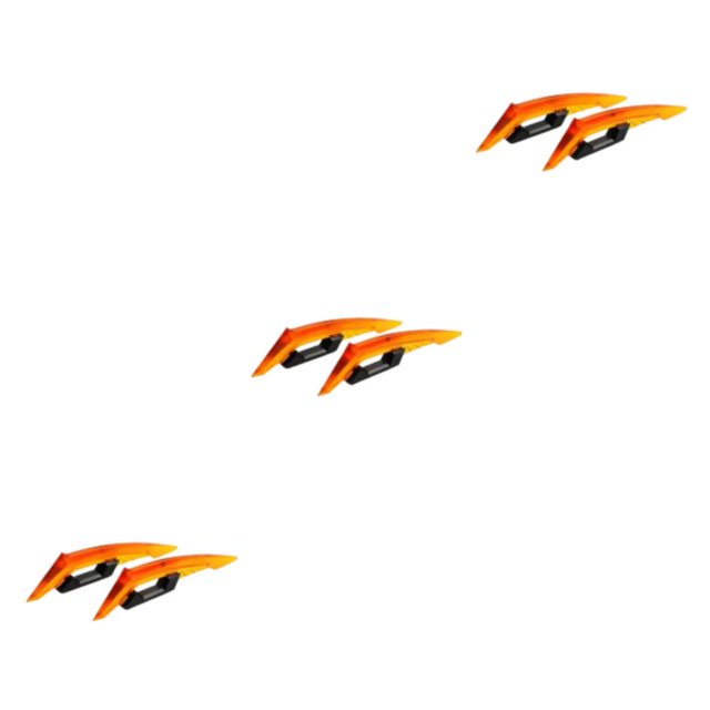 Wweixi Aerodynamic Spoiler Wing Motorcycle Motorcycle Accessories Durable Aerodynamic orange 3Set