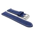 thumbnail image 3 of 24mm Mens' Alligator Style Leather Watch Strap Band, White Stitching, Stainless Steel Buckle, 3 of 7