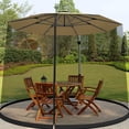 thumbnail image 3 of TOUMENY Outdoor Patio Straight Rod Umbrella Net Cover, 9-13FT Parasol Sun Umbrella Mosquito Net Screen, Breathable 200% Polyester Mesh with TPU Water Pipe Bottom, Weather Resistant Insect Protection, 3 of 7