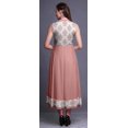 thumbnail image 4 of Bimba Robe Anarkali à Col Mandarin Imprimée Ikat Pêche pour Femmes, Kurta Ethnique Indienne X-Small, 4 of 6