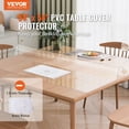 thumbnail image 2 of VEVOR PVC Table Protector 54x54 Inch Clear Plastic Desk Protector 1.5mm Thick, 2 of 9