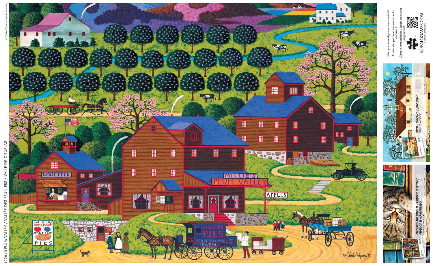 Buffalo Games Plum Valley Puzzle de 300 pièces imbriqué pour adultes de 14 à 99 ans