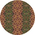 thumbnail image 1 of Ahgly Tapis d'Intérieur Lavable en Machine Carré Transitionnel Brun Cannelle, 3 Pieds Carré, 1 of 7
