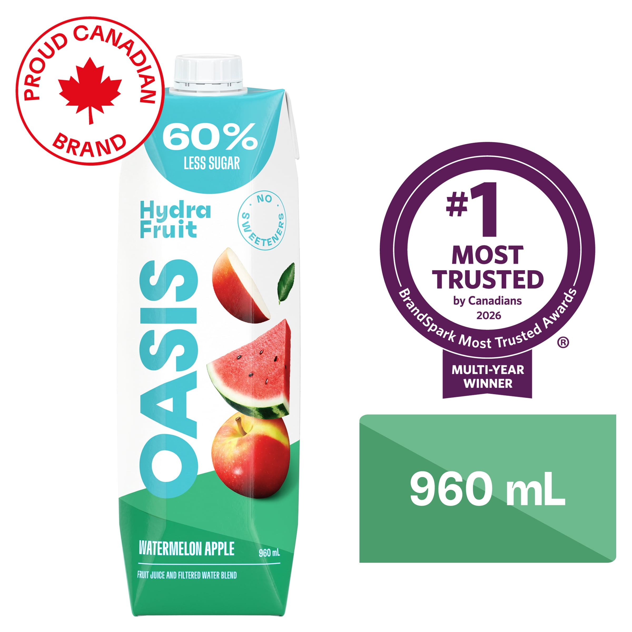 Oasis HydraFruit Melon d'Eau Pomme Jus de Fruits 960 mL