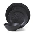 thumbnail image 2 of Oneida 895938 Ridge Black 12 Piece Dinnerware Set, 2 of 9
