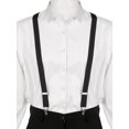 thumbnail image 2 of INSPIRE CHIC Metal Clamp Y Shaped Adjustable Suspender Clip Braces Dark Black One Size, 2 of 5