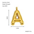 thumbnail image 4 of Pendentif Lettre Mode PVC Plaqué Or Initiale Collier Bulle Acier Inoxydable Alphabet pour Fabrication de Bijoux DIY, 4 of 5