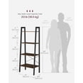thumbnail image 4 of VASAGLE Ladder Shelf, 4-Tier Bookshelf, Storage Rack, Bookcase with Steel Frame, for Living Room, Home Office, Kitchen, Bedroom, Industrial Style, Hickory Brown and Matte Black, 4 of 6