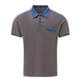 thumbnail image 4 of Jovati Chemise à Manches Courtes à Col Rabattu pour Hommes, Design à Rayures avec Fermeture Éclair à l'Avant, Tissu en Polyester, Coupe Décontractée, Haut d'Été Léger, Vêtement d'Extérieur Respirant, 4 of 8
