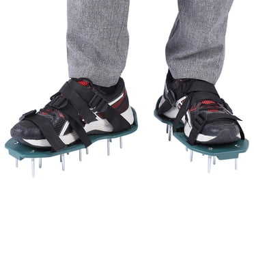 Rdeghly 1 Paire de Sandales Aérateur de Pelouse Desserrage du Sol Chaussures Aérateur à Crampons Outil de Jardinage, Chaussures Aérateur de Pelouse, Chaussures à Crampons de Pelouse