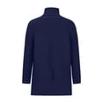 thumbnail image 4 of VgaVtl Ladies Sweaters Pullover Long Sleeve High Neck Womens Fall Sweaters Casual Blue Solid Color Knitted Loose Sweaters, 4 of 5