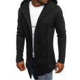 thumbnail image 3 of POINTERTECK Trench-Coat à Capuche pour Hommes, Veste Cardigan à Manches Longues, 3 of 5