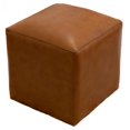 thumbnail image 1 of Ottomane Carrée en Cuir Véritable au Design Moderne Mi-Siècle Chambery, Couleur Espresso, 1 of 5