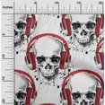 thumbnail image 1 of oneOone Velvet Red Fabric Skull Sewing Craft Projects Fabric Prints By Yard 58 Inch Wide, 1 of 5