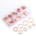 thumbnail image 1 of Labymos 80pcs/set M6-M20 8 Sizes Solid Copper Gasket Washers Sealing Ring 8 Sizes Flat Ring, 1 of 8