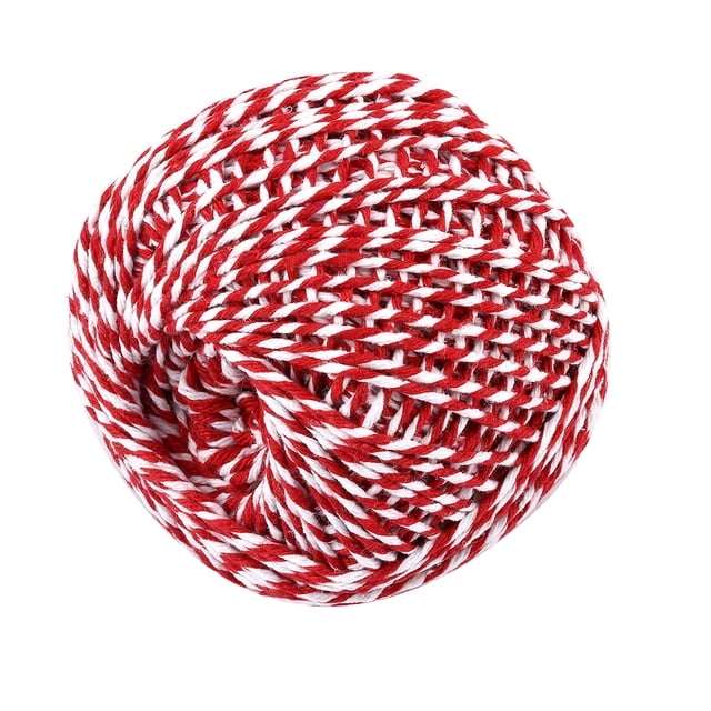 Cotton Thread Weave Socks Clothes Hats Clothing Practicing Prop Sewing Rope Multicolored 100 Meters for Beginners DIY Ropes red + white