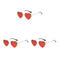 thumbnail image 3 of maskred PVC Heart-Shaped Glasses Non-Slide Silicone Nose Pads And Mulitple Colours For Chic Look Gold Metal red 3Set, 3 of 6