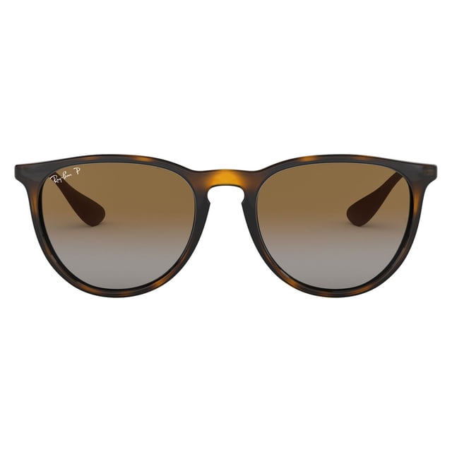 Ray Ban Sunglasses RB4171 with phantos-shaped tortoiseshell frame and brown gradient polarized lenses, front-facing view on white background, ideal for sun protection and stylish outdoor wear.