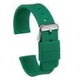 thumbnail image 1 of Uxcell Silicone Watch Band Quick Release Soft Rubber Watch Strap Dark Green/Silver 14mm, 1 of 7