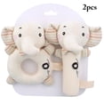 thumbnail image 2 of Bangcool Baby Rattle Toy Animal - 2PCS Stuffed Infant Hand Grip Toy Newborn Hand Rattle, 2 of 10