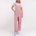 thumbnail image 2 of Combinaison Décontractée Confortable pour Femme, Couleur Unie, avec Poches, Printemps Été, Combinaison Boutonnée Décontractée, Combinaison pour Femme, Rose G, 2 of 7