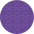 thumbnail image 1 of Ahgly Company Machine Washable Indoor Round Transitional Purple Amethyst Purple Area Rugs, 3' Round, 1 of 7
