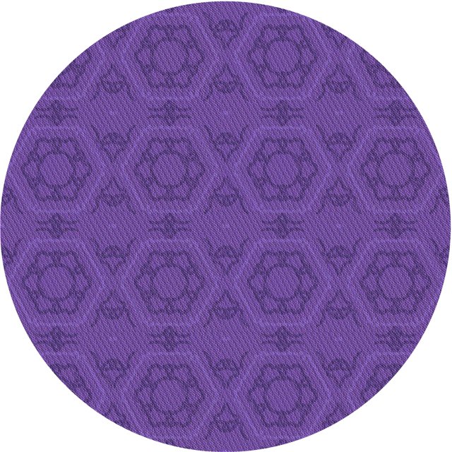 Ahgly Company Machine Washable Indoor Round Transitional Purple Amethyst Purple Area Rugs, 3' Round