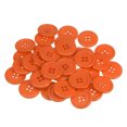 thumbnail image 1 of Unique Bargains Orange 4-Hole Resin Round Flat Sewing Buttons (100 Pieces), 1 of 5
