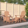 thumbnail image 1 of vidaXL Chaises Adirondack de Jardin avec Repose-Pieds et Table HDPE Brun, 1 of 4