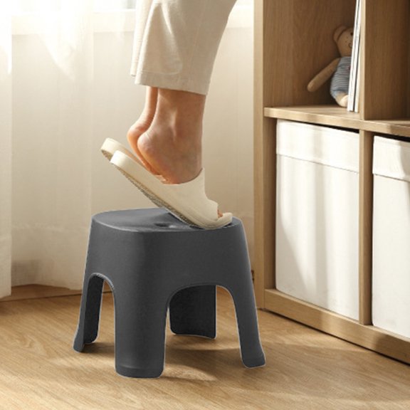 Fridja Sales！Plastic Mini Stool for Home - Thickened Design for Living Room Bathroom Shoe Changing - Sturdy and Lightweight
