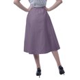 thumbnail image 4 of Moomaya Womens Below Knee Length A-Line Skirt Front Button Casual Skirt w/ Pockets, 4 of 6
