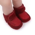 thumbnail image 2 of dmqupv Cowgirl pour Tout-Petits Boots Baby Garçons Filles Bottes de Neige en Peluche Douce Chaudes en Coton Premières Chaussures de Marche Rouges, Taille US 6, 2 of 7